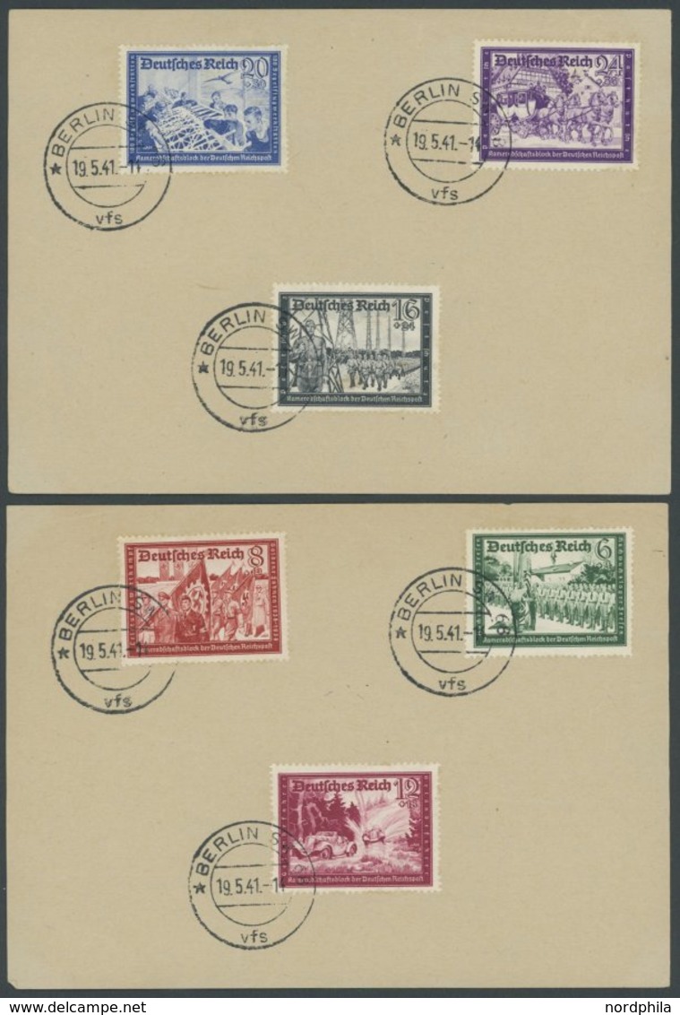 Dt. Reich 773-78 BrfStk, 1941, Postkameradschaft Auf 2 Blättern Mit Ersttagsstempeln, Pracht, R! - Otros & Sin Clasificación