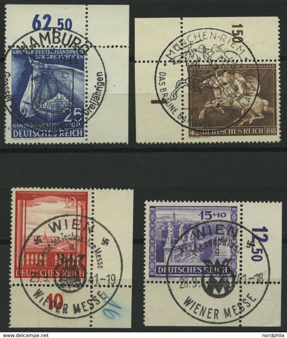 Dt. Reich 779/80,804/5 O, 1941, 4 Bogenecken, Pracht - Andere & Zonder Classificatie