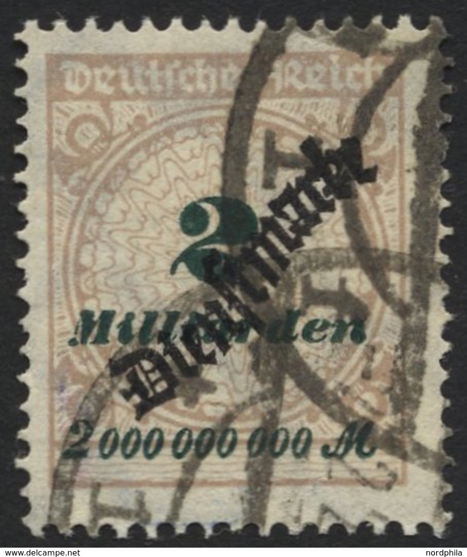 DIENSTMARKEN D 84 O, 1923, 2 Mrd. M. Mattsiena/schwarzgrün, Pracht, Gepr. Peschl, Mi. 150.- - Service