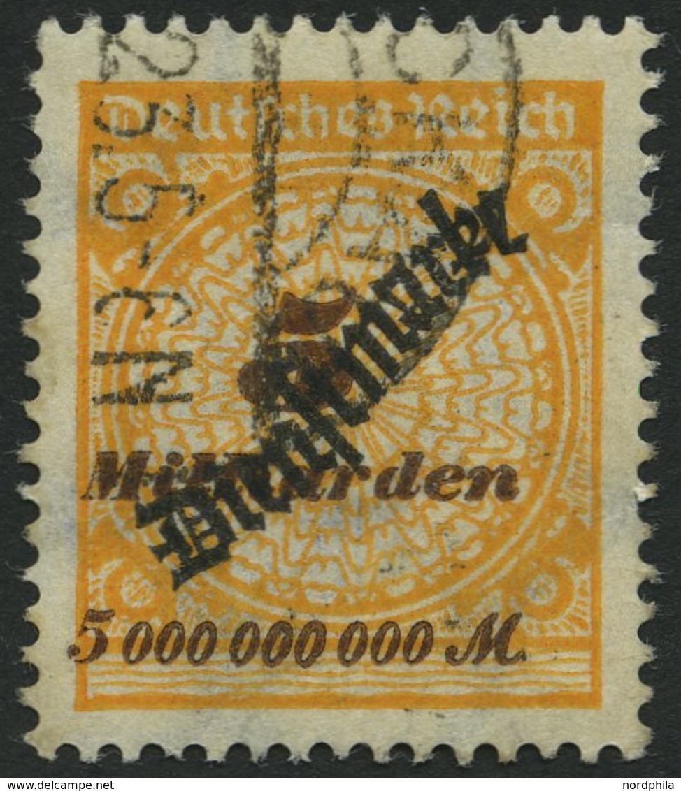 DIENSTMARKEN D 85 O, 1923, 5 Mrd. M. Lebhaftgelblichorange/siena, Feinst, Gepr. Infla, Mi. 110.- - Service