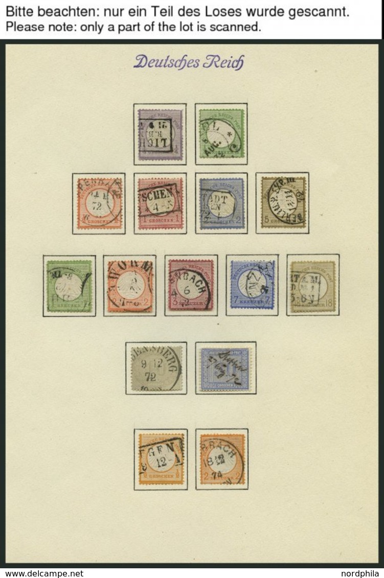 SAMMLUNGEN O, 1872-1922, Saubere Gestempelte Sammlung Dt. Reich Mit Vielen Guten Werten, In Den Hauptnummern Wohl Komple - Used Stamps