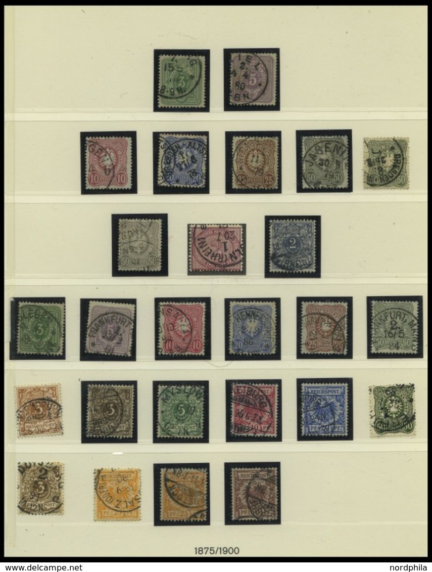 SAMMLUNGEN O, 1872-1915, Gestempelter Sammlungsteil Auf Lindner Falzlosseiten Mit Vielen Besseren Werten, Erhaltung Etwa - Used Stamps