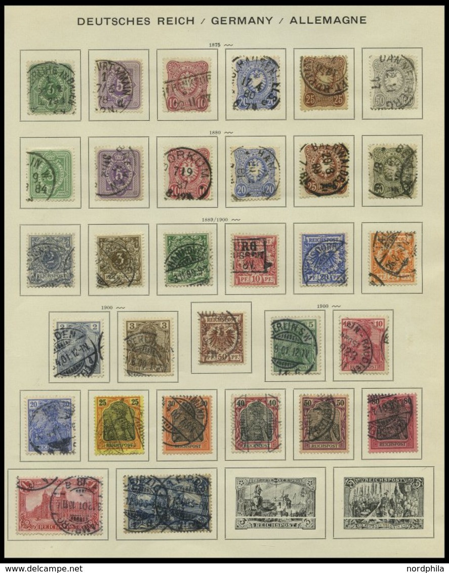 SAMMLUNGEN O,* , 1872-1945, Saubere Sammlung Dt. Reich Mit Vielen Guten Mittleren Ausgaben, Erhaltung Meist Feinst/Prach - Used Stamps