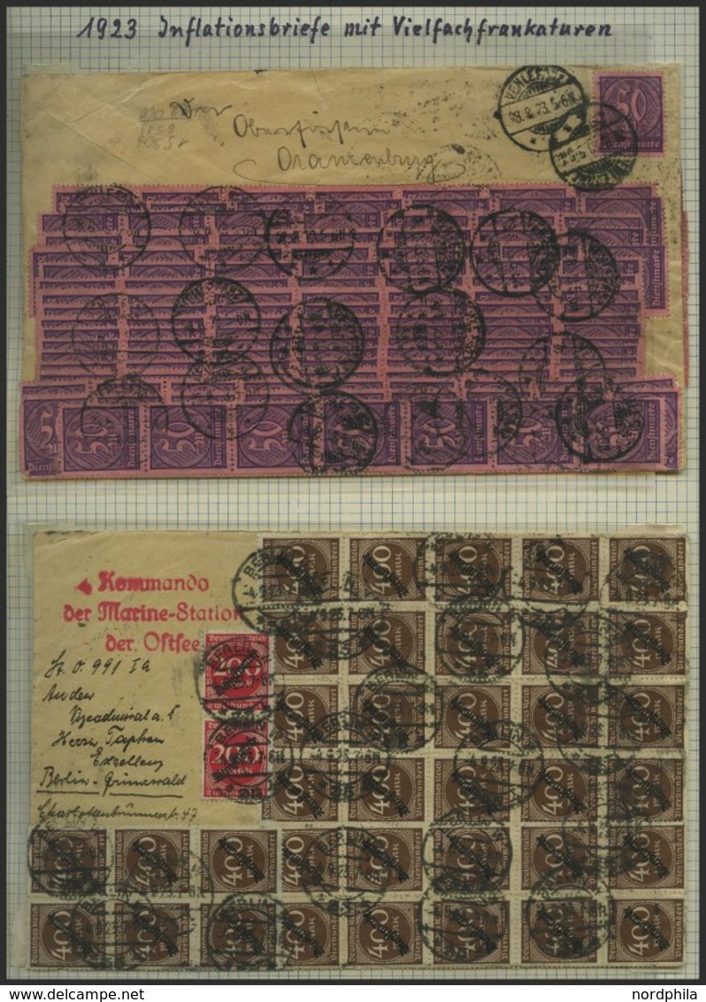 SAMMLUNGEN O,Brief , Alte, Fast Nur Gestempelte Interessante Sammlung Inflation Mit Einigen Guten Mittleren Werten Und B - Used Stamps