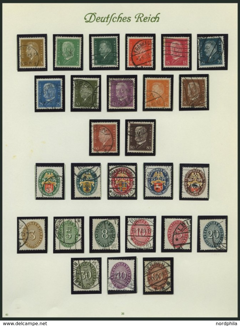 SAMMLUNGEN, LOTS O, Gestempelte Sammlung Dt. Reich Von 1923-32 Auf Seiten Mit Mittleren Ausgaben, U.a. Mi.Nr. 378-84, 42 - Usati