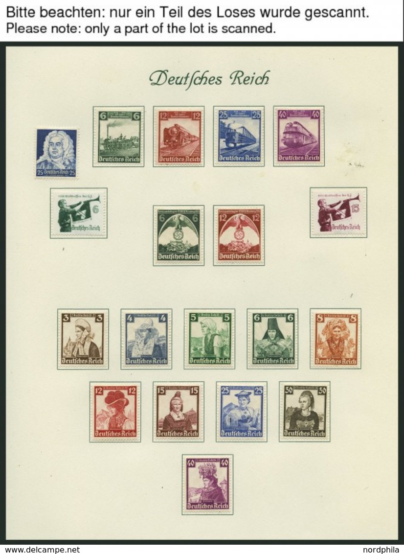 SAMMLUNGEN *,** , 1923-45, Ungebrauchte Saubere Sammlung Dt. Reich Mit Diversen Mittleren Ausgaben, Prachtsammlung, Mi.  - Usados