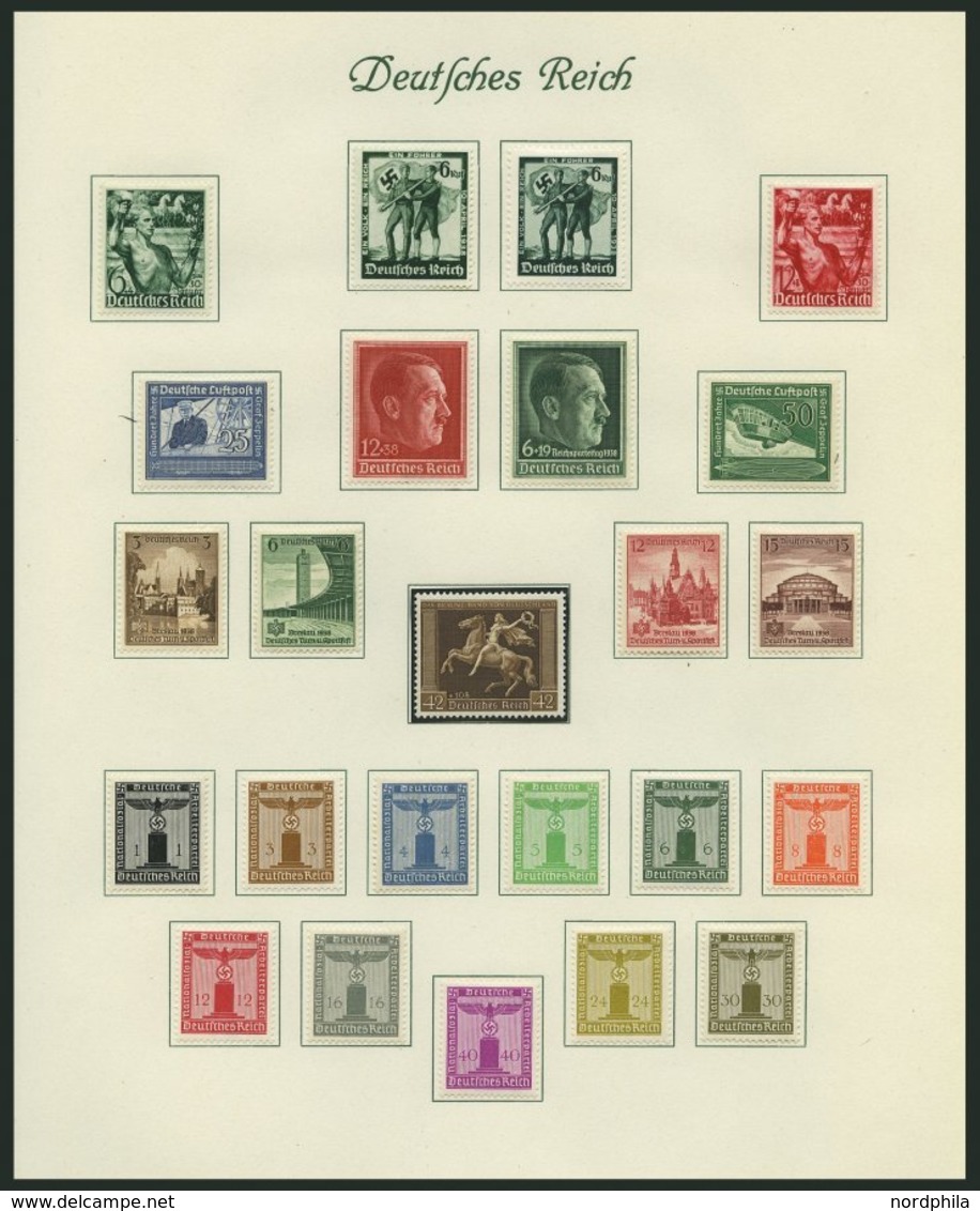 SAMMLUNGEN *,** , 1923-45, Ungebrauchte Saubere Sammlung Dt. Reich Mit Diversen Mittleren Ausgaben, Prachtsammlung, Mi.  - Usados