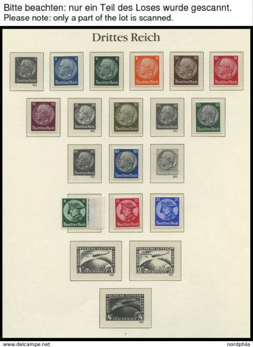 SAMMLUNGEN **, 1933-49 Bis Auf Ganz Wenige Ausnahmen Saubere Postfrische Sammlung Im Borek Falzlosalbum, Ab 1934 Bis Auf - Used Stamps