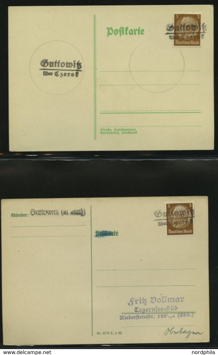 SAMMLUNGEN 1939/45, Kreis Konitz in Westpreußen, Stempelsammlung der provisorischen Entwertungen, insgesamt 55 teils seh