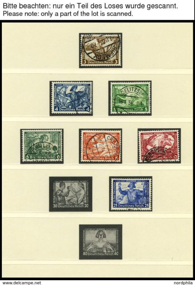 SAMMLUNGEN O, BrfStk , Saubere Gestempelte Sammlung Dt. Reich Von 1933-45 In 2 Lindner Falzlosalben Mit Mittleren Werten - Used Stamps