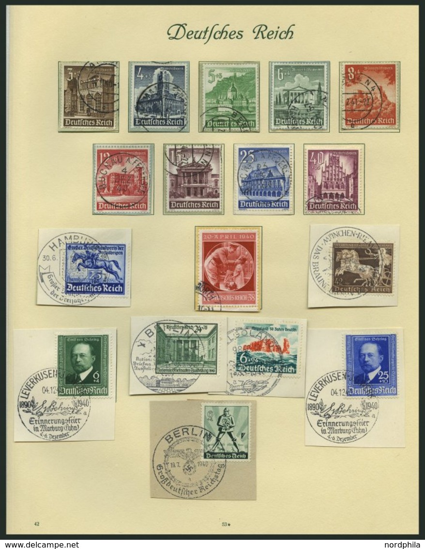 SAMMLUNGEN O,BrfStk , 1933-45, Alte Gestempelte Sammlung Mit Mittleren Werten, Sätzen Und Blocks, Fast Nur Prachterhaltu - Used Stamps