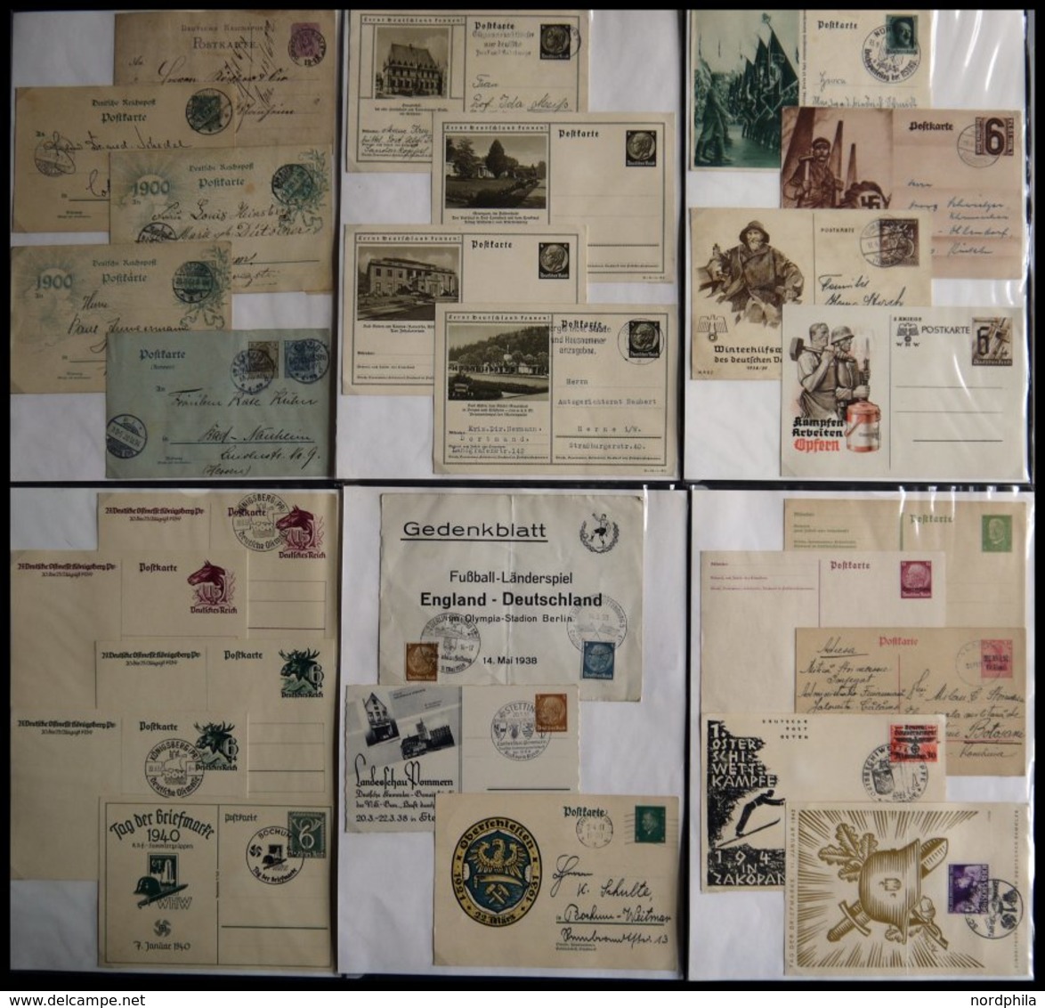 LOTS Ca. 1882-1939, Partie Von 56 Belegen, Meist Ganzsachen, Dabei Einige Bessere Sonderstempel, Fast Nur Prachterhaltun - Used Stamps