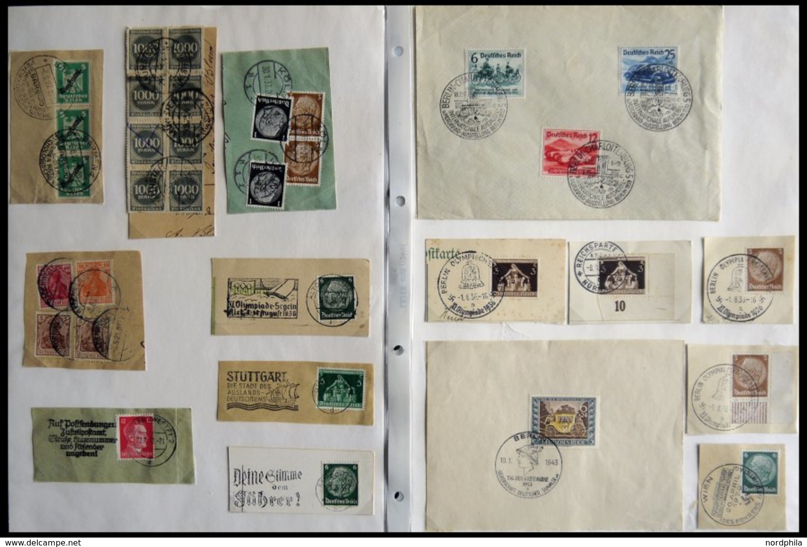 LOTS Ca. 1882-1939, Partie Von 56 Belegen, Meist Ganzsachen, Dabei Einige Bessere Sonderstempel, Fast Nur Prachterhaltun - Used Stamps