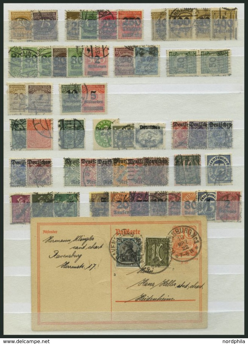 LOTS O,BrfStk , 1919-23, 126 Verschiedene Kleinere Mittlere Werte Inflation, Feinst/Pracht, Alle Geprüft Infla, Mi. 1150 - Oblitérés