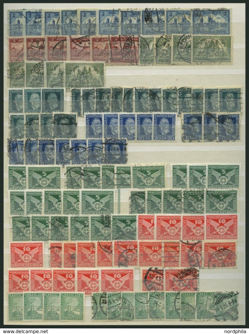LOTS O,*,** , Sauber Gesteckte Dublettenpartie Dt. Reich Von 1923-44 Mit Meist Mittleren Ausgaben, Bedarfserhaltung, Bes - Used Stamps