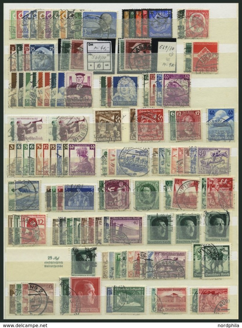 LOTS O, 1934-44, Partie Verschiedener Kompletter Ausgaben, Feinst/Pracht, Mi. Ca. 1250.- - Used Stamps