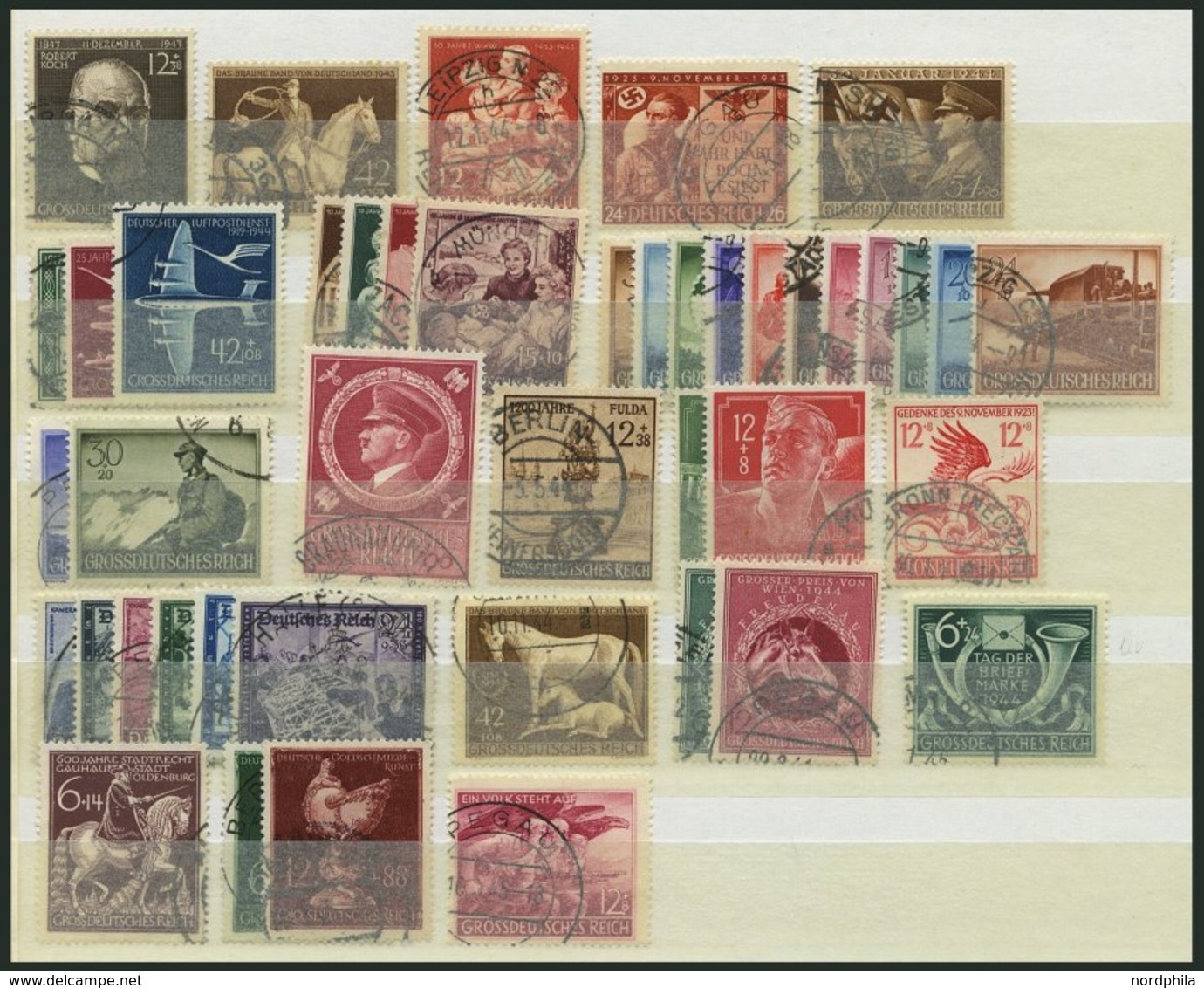 LOTS O, 1936-44, Partie Verschiedener Kompletter Ausgaben, Meist Pracht, Mi. 405.- - Used Stamps