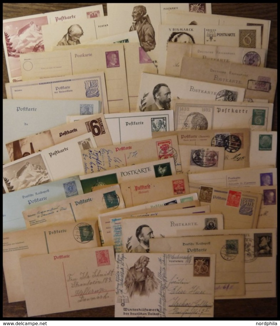 GANZSACHEN Ca. 1890-1944, Partie Von über 50 Verschiedenen Ganzsachenkarten, Gebraucht Und Ungebraucht, Etwas Unterschie - Other & Unclassified