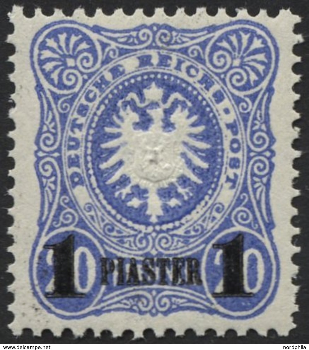 DP TÜRKEI 3Na **, 1891, 1 PIA. Auf 20 Pf., Nachdruck, Postfrisch, Pracht, Mi. 100.- - Turchia (uffici)