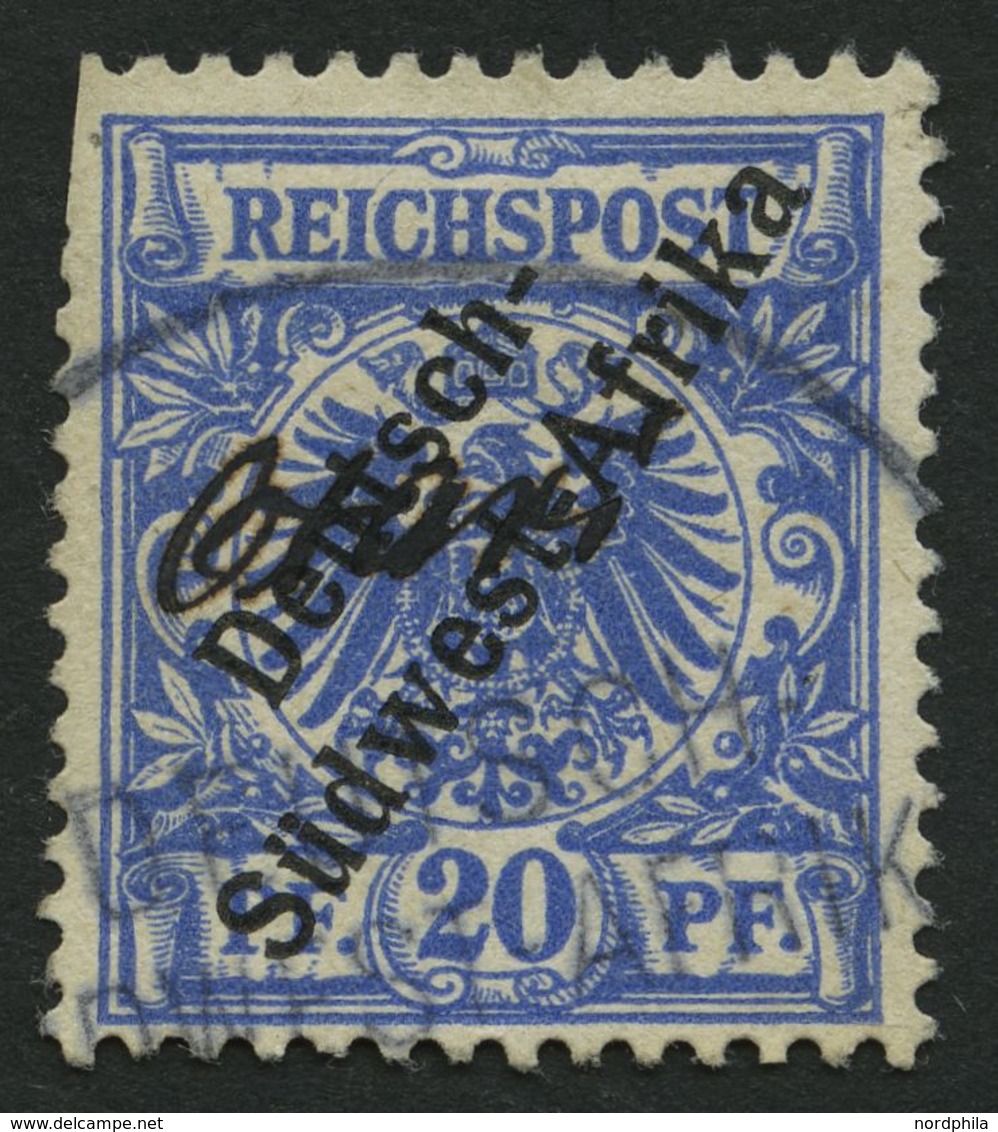 DSWA 4 O, OTAVI, Handschriftlicher Wd-Stempel Auf 20 Pf. Violettultramarin, Feinst (oben Links Scherentrennung) - Africa Tedesca Del Sud-Ovest