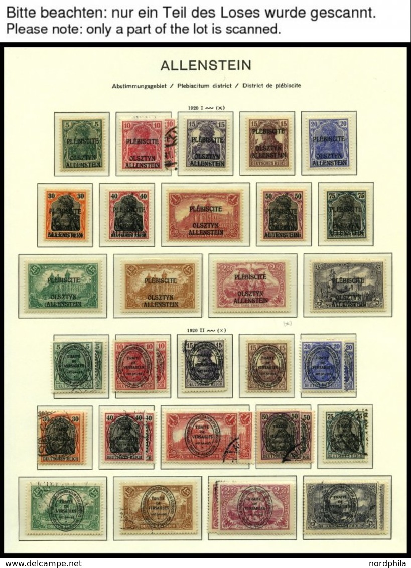 SAMMLUNGEN, LOTS *,o,** , 1920/1, Sammlung Abstimmungsgebiete Mit Mittleren Ausgaben Auf Schaubek Falzlosseiten, Fast Nu - Altri & Non Classificati