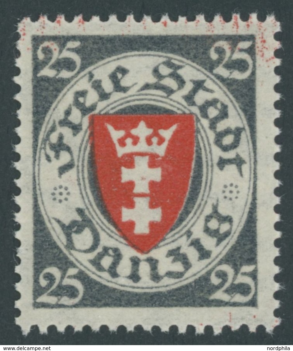 FREIE STADT DANZIG 197xa **, 1924, 25 Pf. Dunkeltürkisgrau/zinnoberrot, Normale Zähnung, Postfrisch, Pracht, Mi. 150.- - Other & Unclassified