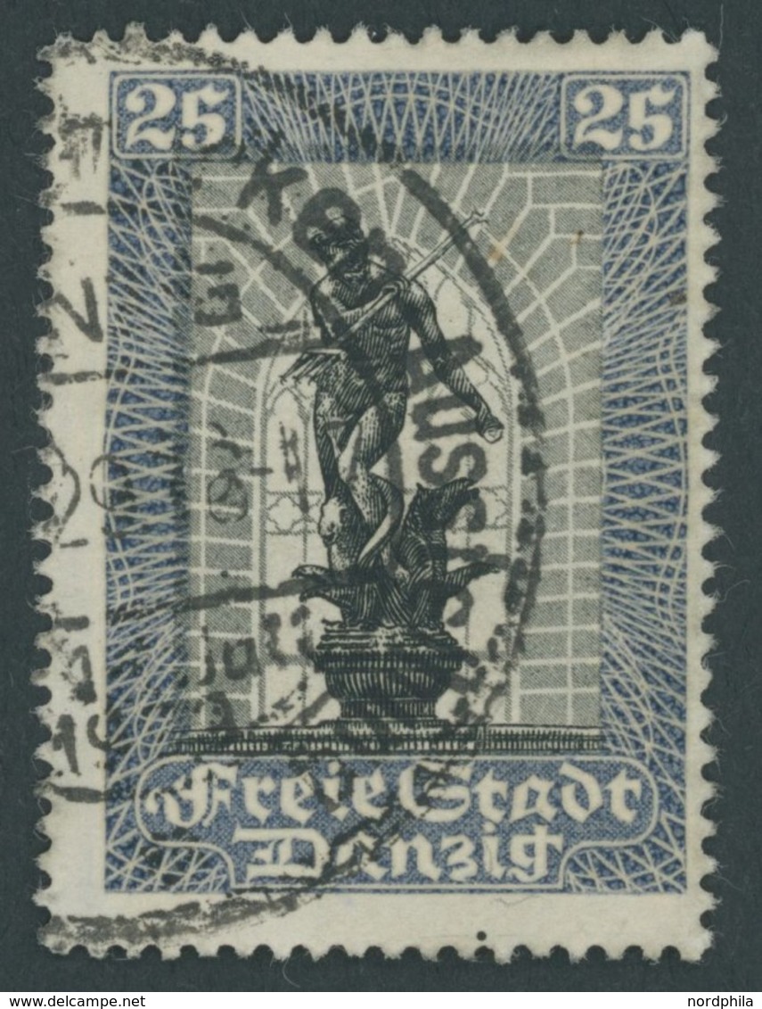 FREIE STADT DANZIG 219c O, 1929, 25 Pf. Dunkelgraublau/schwarz Internationale Philatelistische Ausstellung, Zeitgerechte - Autres & Non Classés