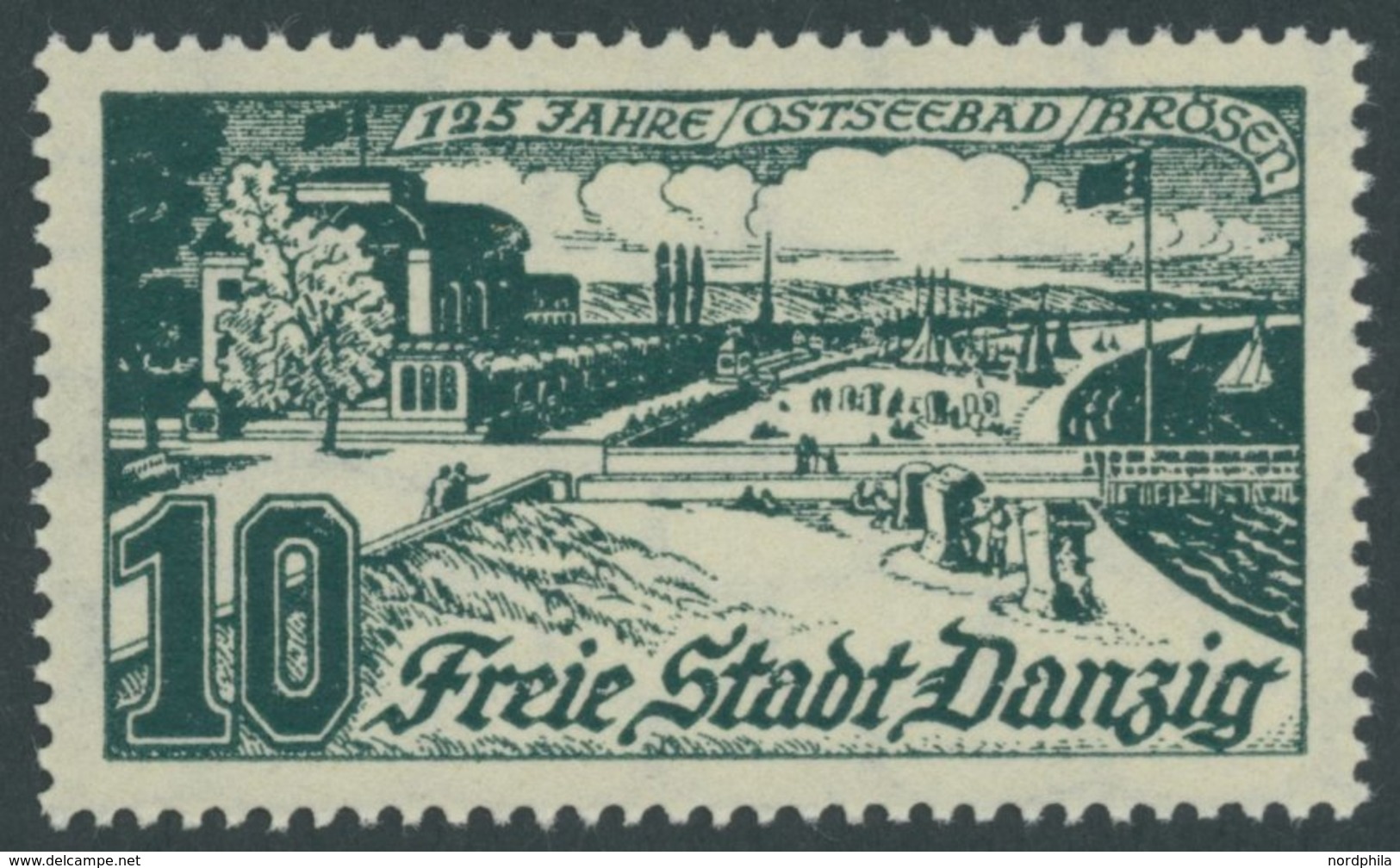 FREIE STADT DANZIG 259a **, 1935, 10 Pf. Schwarzopalgrün, Postfrisch, Pracht, Mi. 90.- - Autres & Non Classés