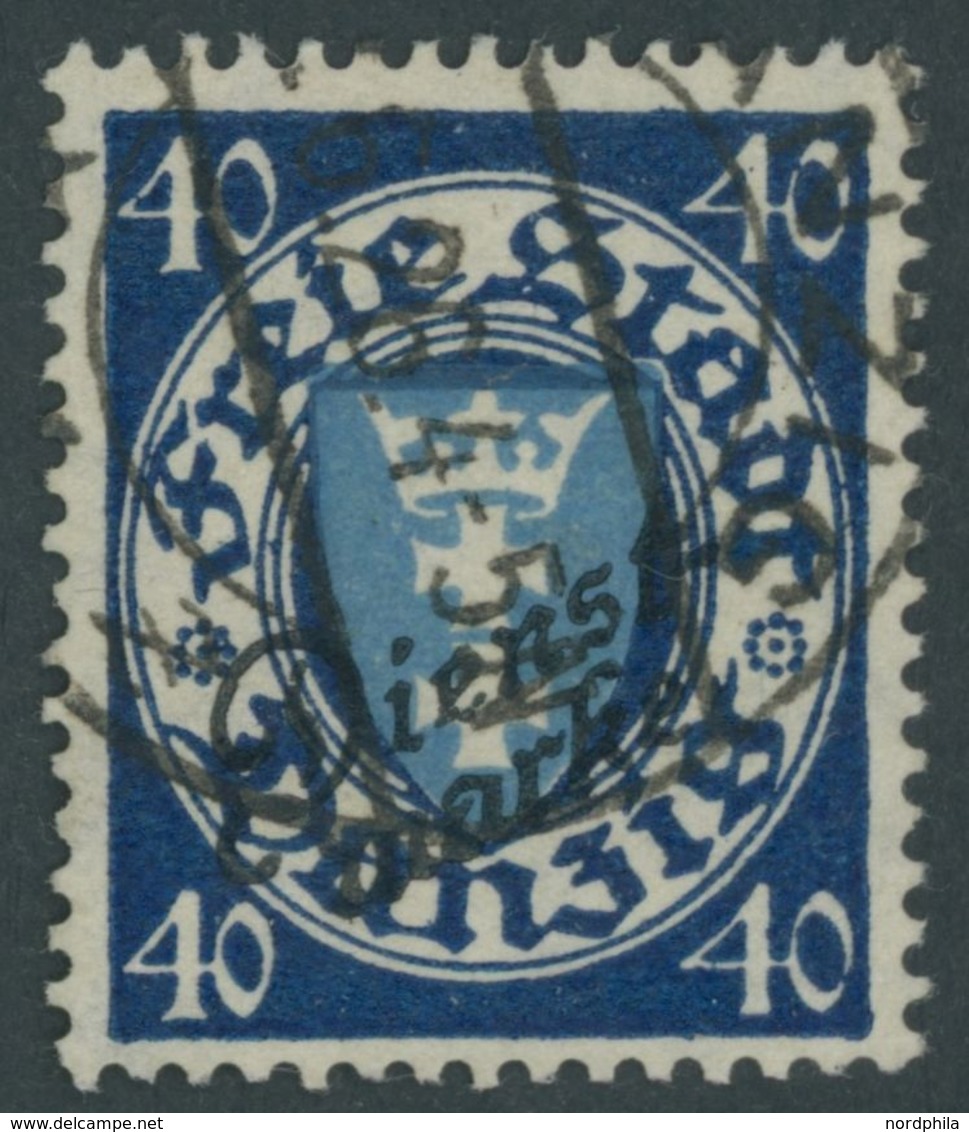 DIENSTMARKEN D 49b O, 1924, 40 Pf. Schwärzlichviolettultramarin/mittelcyanblau, Pracht, Gepr. Soecknick, Mi. 140.- - Otros & Sin Clasificación