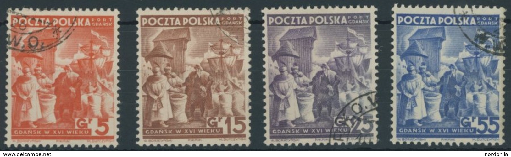 PORT GDANSK 34-37 O, 1938, Republik Polen, Prachtsatz, Mi. 110.- - Other & Unclassified