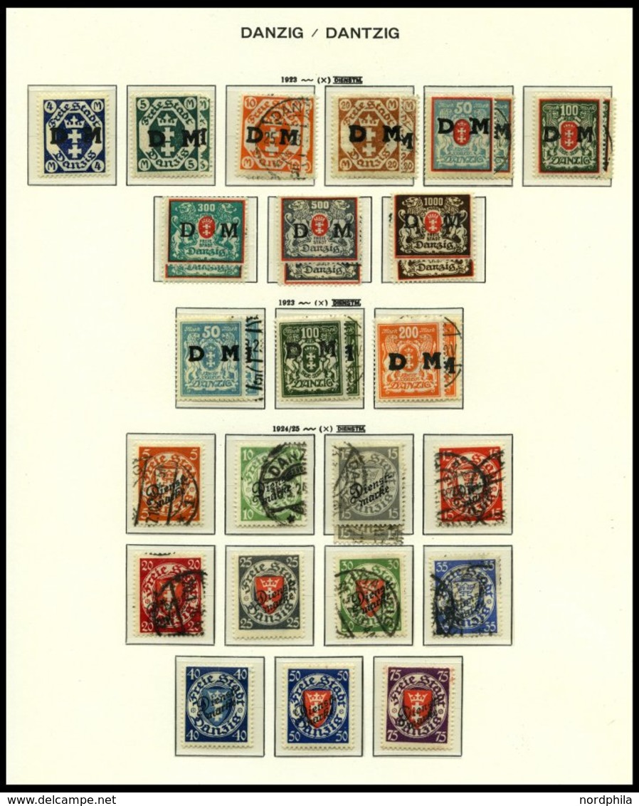 SAMMLUNGEN, LOTS *,o , Sammlung Danzig Von 1920-39 Mit Vielen Guten Mittleren Ausgaben Incl. Dienst- Und Portomarken Im  - Altri & Non Classificati