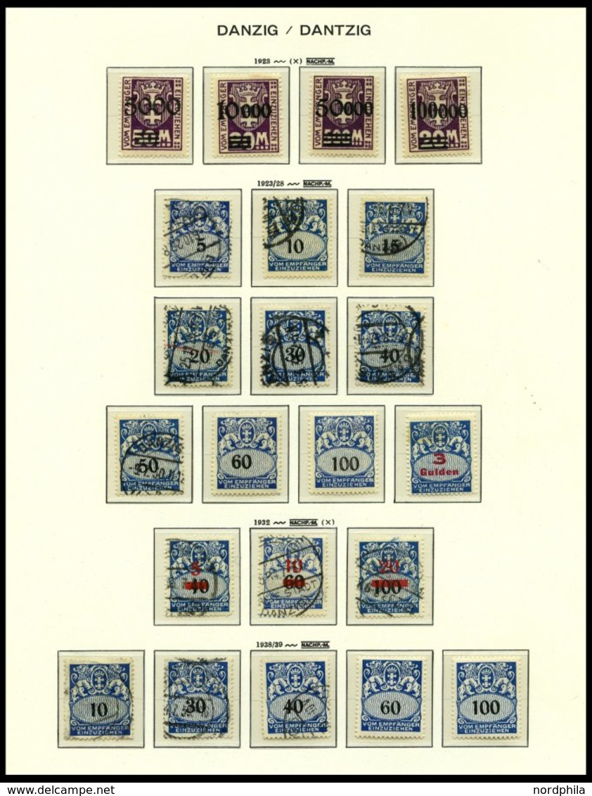 SAMMLUNGEN, LOTS *,o , Sammlung Danzig Von 1920-39 Mit Vielen Guten Mittleren Ausgaben Incl. Dienst- Und Portomarken Im  - Otros & Sin Clasificación