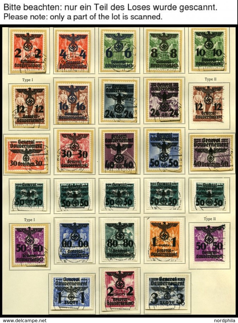 GENERALGOUVERNEMENT In Den Hauptnummern Komplette Sammlung Generalgouvernement Von 1940-44, Ohne Mi.Nr. 15, Prachterhalt - Occupazione 1938 – 45