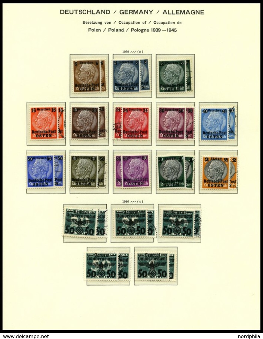 SAMMLUNGEN U. LOTS **,o,* , Sammlung Bes.Geb.II Von 1939-45 Auf Schaubekseiten, Dabei Böhmen Und Mähren Und Generalgouve - Bezetting 1938-45