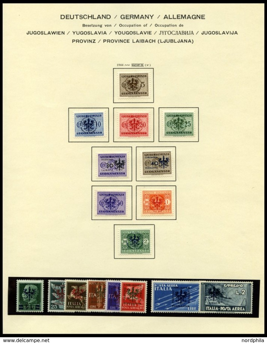 SAMMLUNGEN U. LOTS **,o,* , Sammlung Bes.Geb.II Von 1939-45 Auf Schaubekseiten, Dabei Böhmen Und Mähren Und Generalgouve - Occupation 1938-45