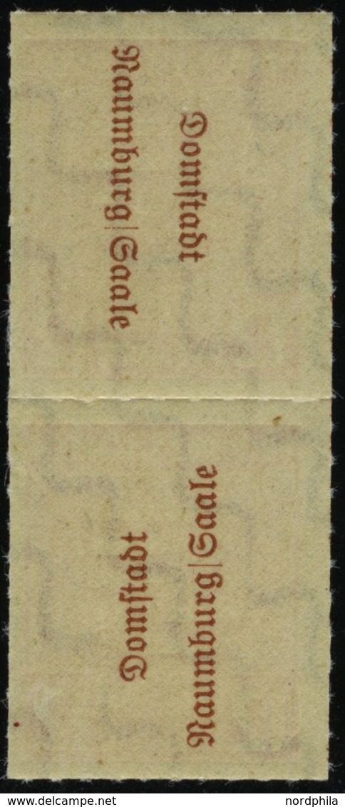 NAUMBURG 6SK **, 1946, 12 Pf. Dunkelrosarot Im Senkrechten Kehrdruckpaar Mit Beiden Typen, Pracht, Mi. 100.- - Autres & Non Classés