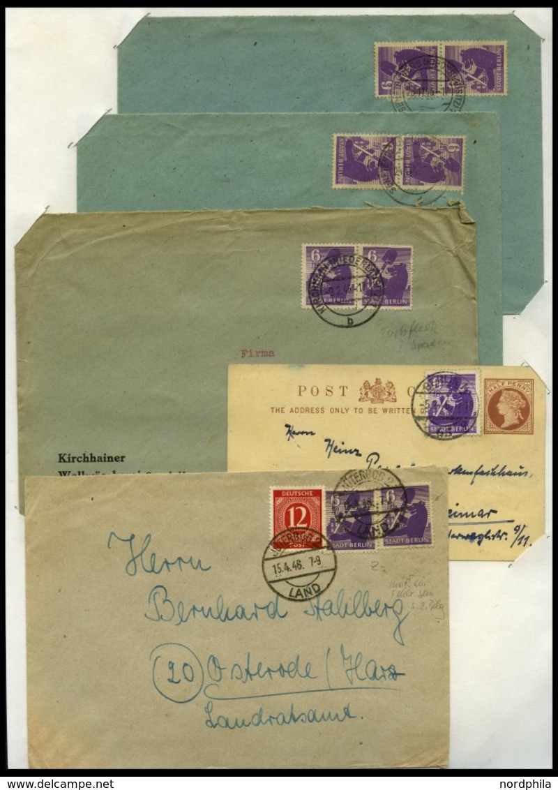 BERLIN UND BRANDENBURG umfangreiche Briefsammlung Berlin und Brandenburg, überwiegend Bedarfspost, dabei Papiervarianten