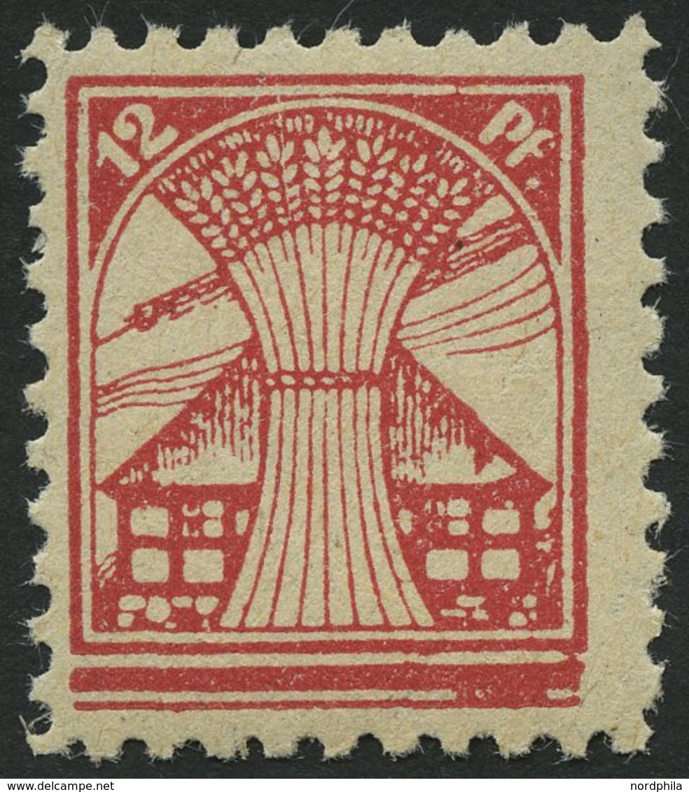 MECKLENBURG-VORPOMMERN 18d **, 1945, 12 Pf. Bräunlichrot, Pracht, Gepr. Kramp, Mi. 120.- - Otros & Sin Clasificación