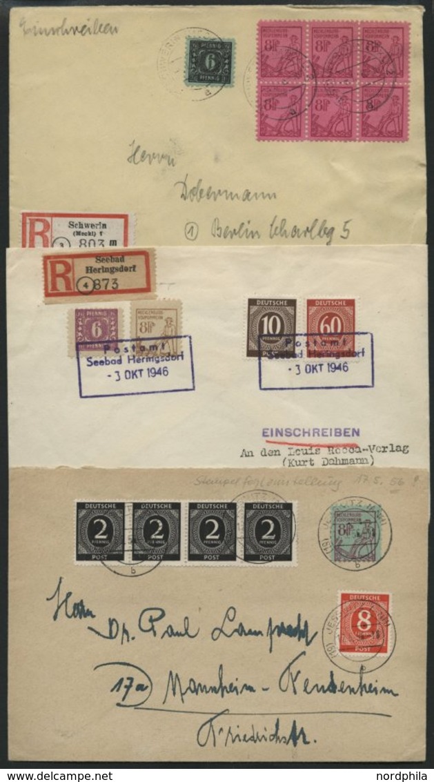 MECKLENBURG-VORPOMMERN Brief , Reichhaltige Briefsammlung Mecklenburg Vorpommern Von 73 Verschiedenen Belegen, Fast Nur  - Other & Unclassified