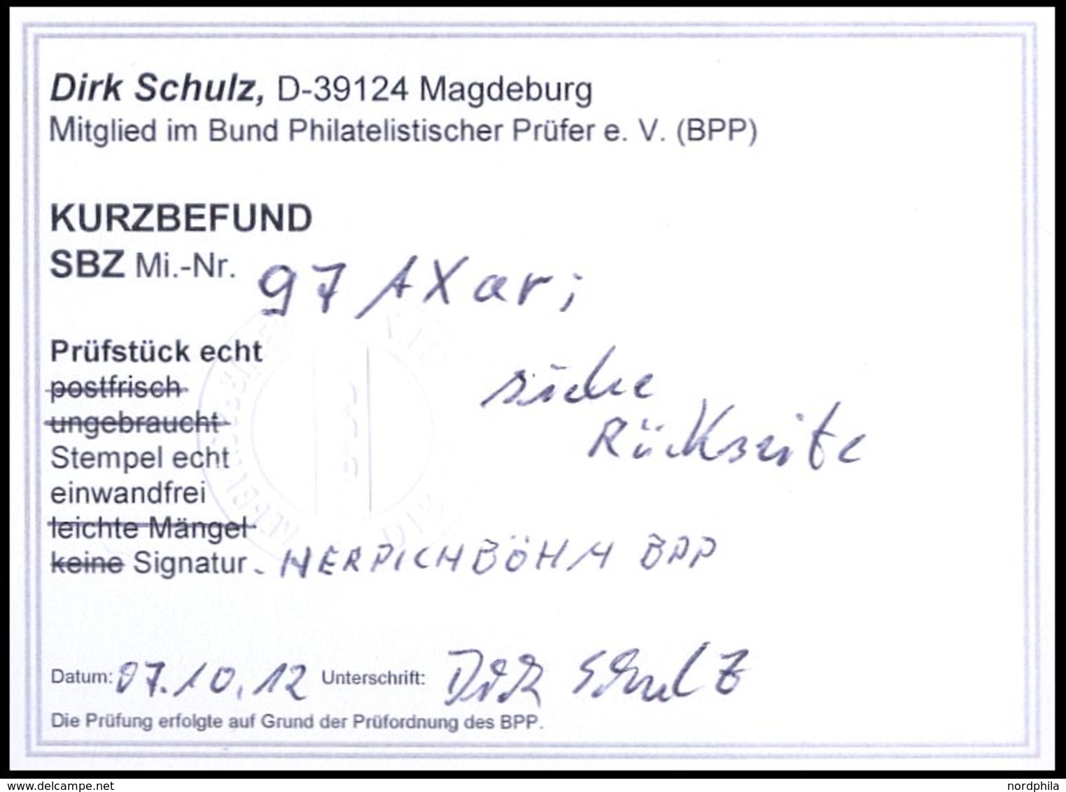 THÜRINGEN 97AXar O, 1945, 12 Pf. Karminrot, Vollgummierung, Hellchromgelbes Papier, Dicke Gummierung, Pracht, Kurzbefund - Sonstige & Ohne Zuordnung