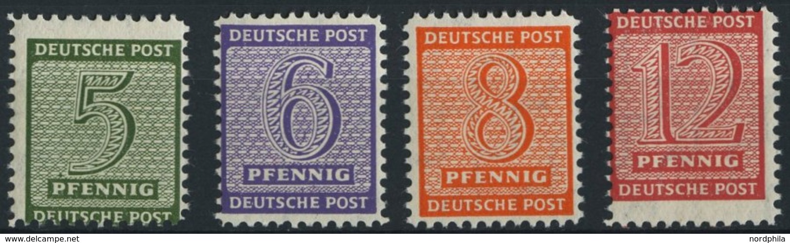 WEST-SACHSEN 116-19BX **, 1945, Roßwein, Gezähnt L 111/4-111/2, Wz. 1X, Prachtsatz, Gepr. Ströh/Dr. Jasch, Mi. 170.- - Altri & Non Classificati