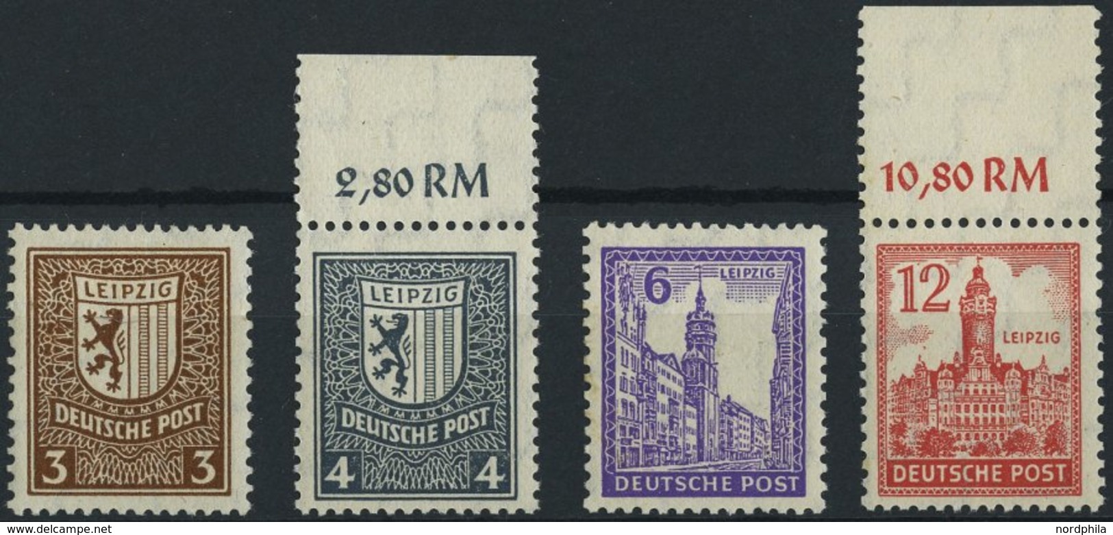 WEST-SACHSEN 150-55X **, 1946, Abschiedsserie, Wz. 1X, Prachtsatz, Mi. 380.- - Autres & Non Classés