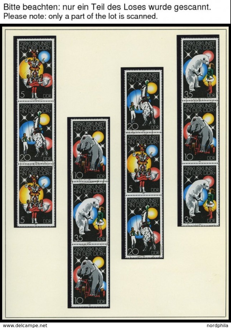 DDR O, 1978, Zirkus, Zusammendrucke Komplett (WZd 394 - SZd 167), Pracht, Mi. 210.- - Oblitérés