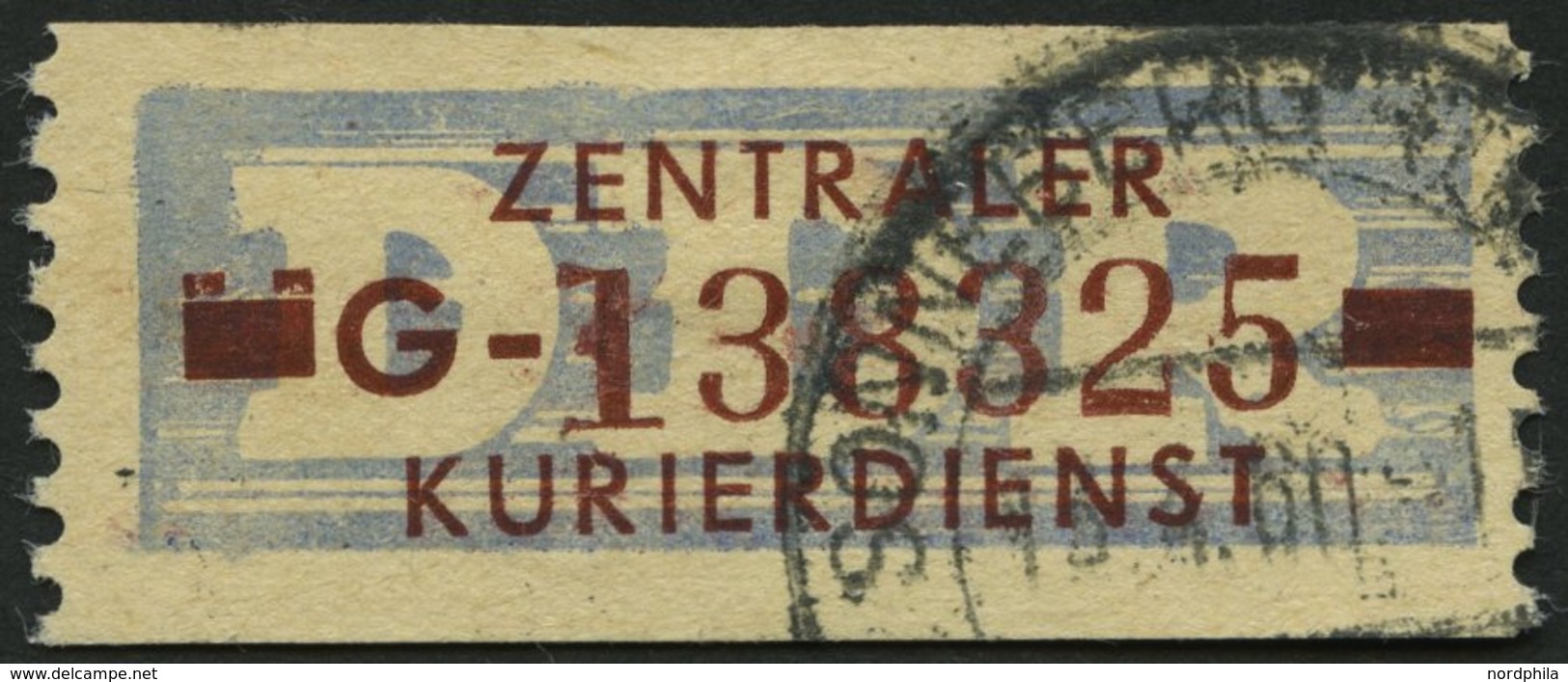 DIENSTMARKEN B D 20IIG O, 1958, 10 Pf. Violettultramarin/braunrot, Buchstabe G, Mit Abart Zwei Klötze über Linkem Wertba - Autres & Non Classés