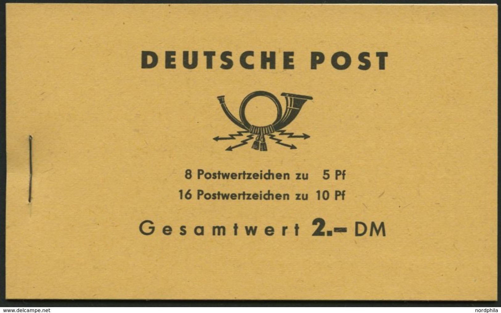 ZUSAMMENDRUCKE MH 4a2 **, 1962, Markenheftchen Ulbricht, Ohne Bogenzählnummer, Rechts Nicht Durchgezähnt, Pracht, Mi. 10 - Se-Tenant