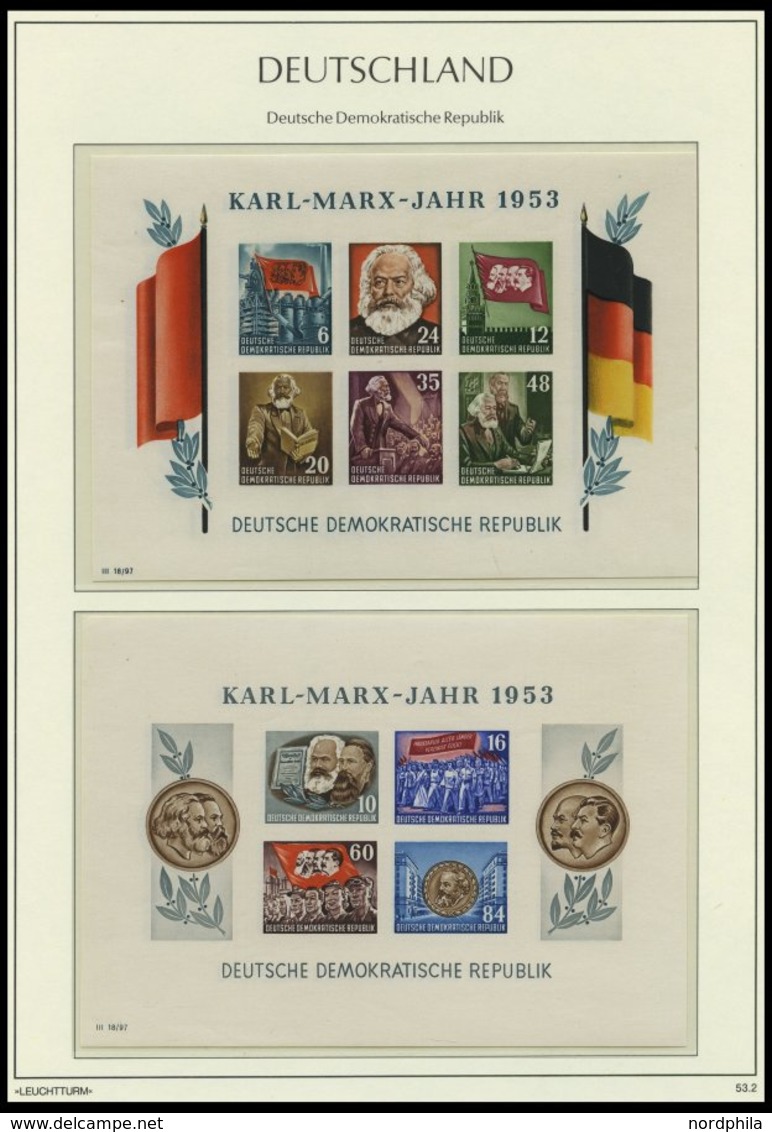 SAMMLUNGEN **, 1949-1990, Komplette Postfrische Sammlung DDR In 3 Leuchtturm Falzlosalben, Prachterhaltung - Collezioni
