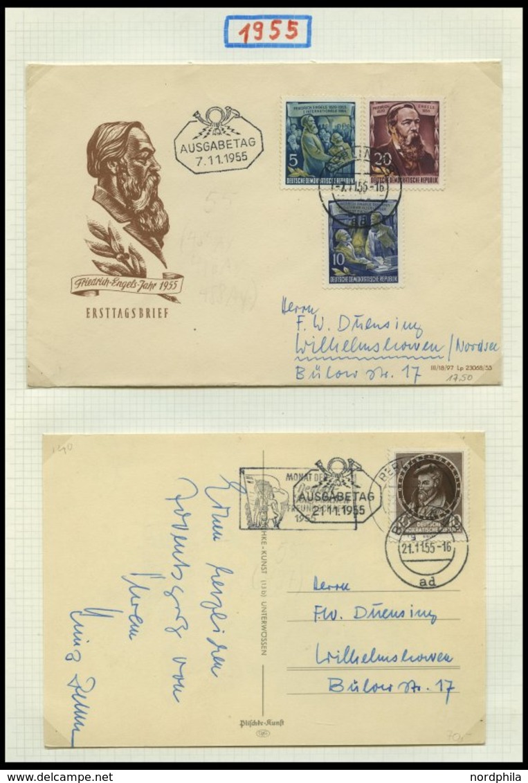 SAMMLUNGEN 1949-1990, Reichhaltige Briefsammlung In 11 Dicken Bänden, Meist FDC Und Portogerechte Einschreibbriefe, Auch - Verzamelingen