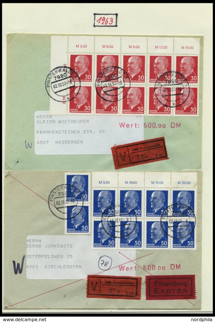 SAMMLUNGEN 1949-1990, reichhaltige Briefsammlung in 11 dicken Bänden, meist FDC und portogerechte Einschreibbriefe, auch