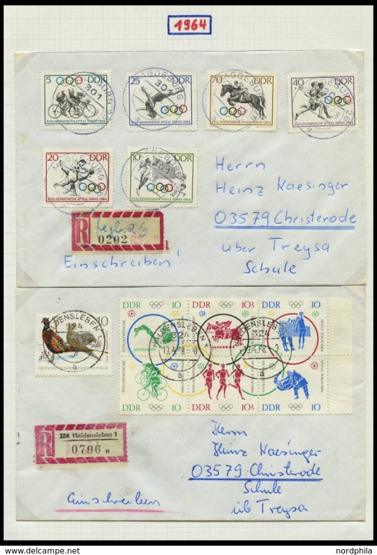 SAMMLUNGEN 1949-1990, reichhaltige Briefsammlung in 11 dicken Bänden, meist FDC und portogerechte Einschreibbriefe, auch