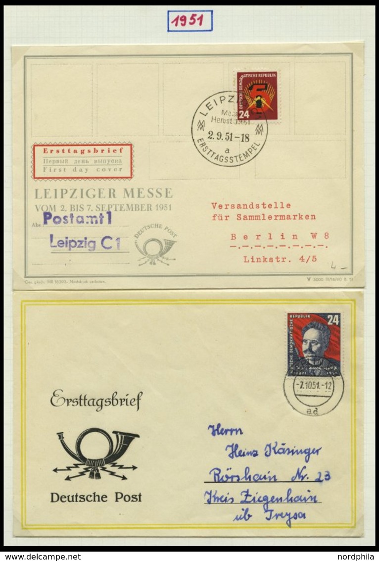 SAMMLUNGEN 1949-1990, reichhaltige Briefsammlung in 11 dicken Bänden, meist FDC und portogerechte Einschreibbriefe, auch